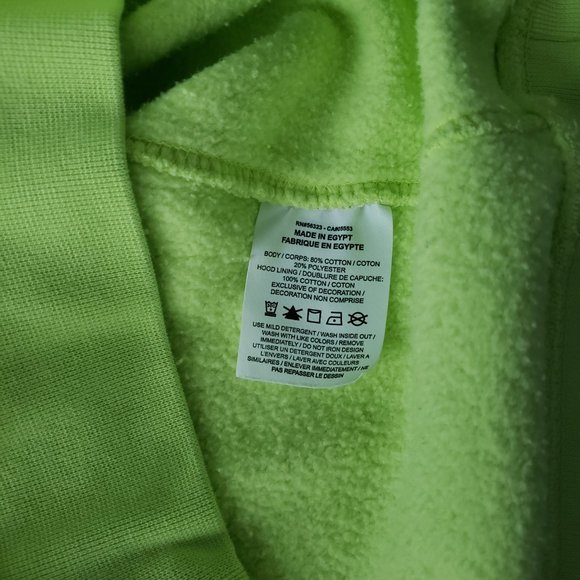 Nike NSW Club Floral Embroidered Logo Green Fleece Pullover Hoodie - Picture 10 of 10